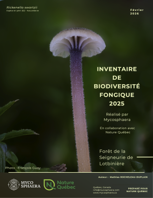 Couverture de l'inventaire fongique de la Forêt de la Seigneurie de Lotbiniere